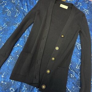 Tory Burch navy cardigan